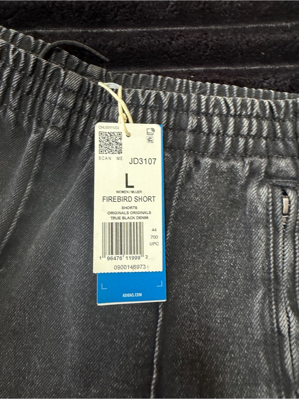 adidas Women’s Firebird Shorts - True Black Denim Look